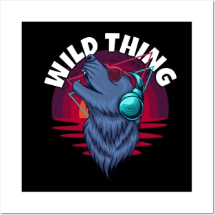 Howling Wolf with Headphones – Wild Thing Posters and Art